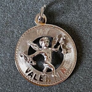 M&M Sterling l “My Valentine” Cupid Charm Pendant